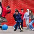 photo of kids at recess playing dodgeball