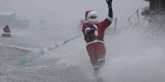 photo of Santa water skiing in Portsmouth